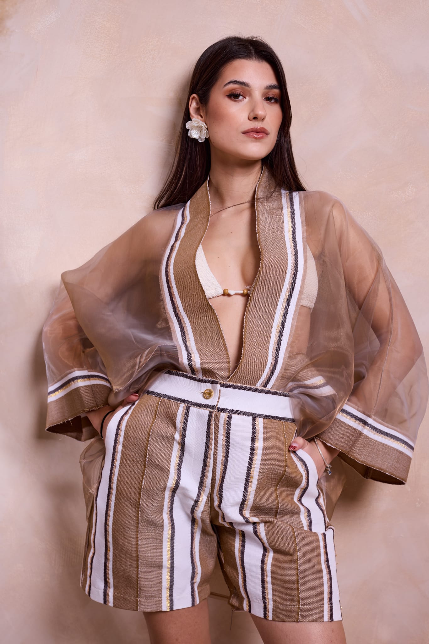 Tani Aso-Oke & Organza Robe Set