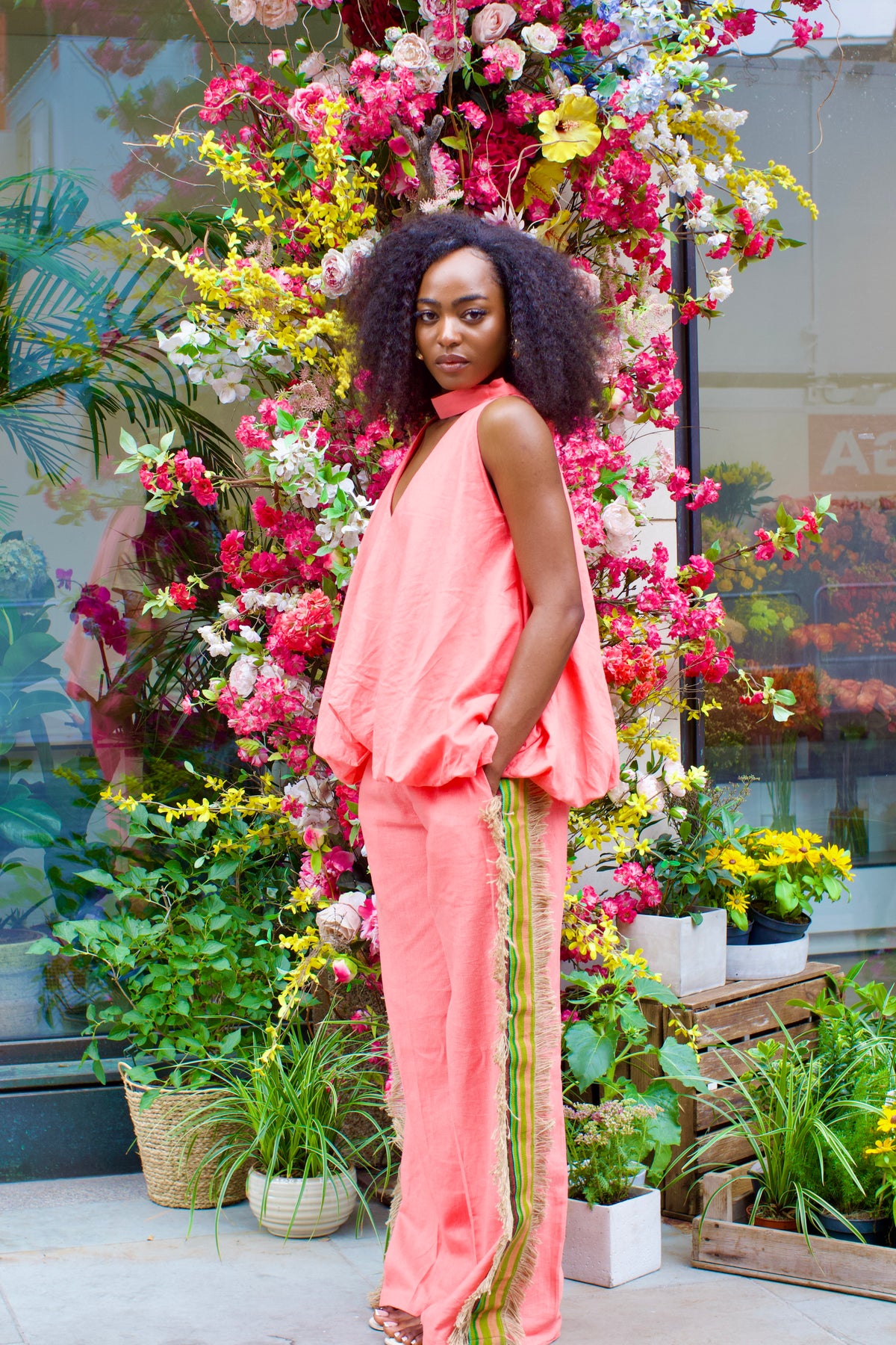 PALM BUBBLE BLOUSE