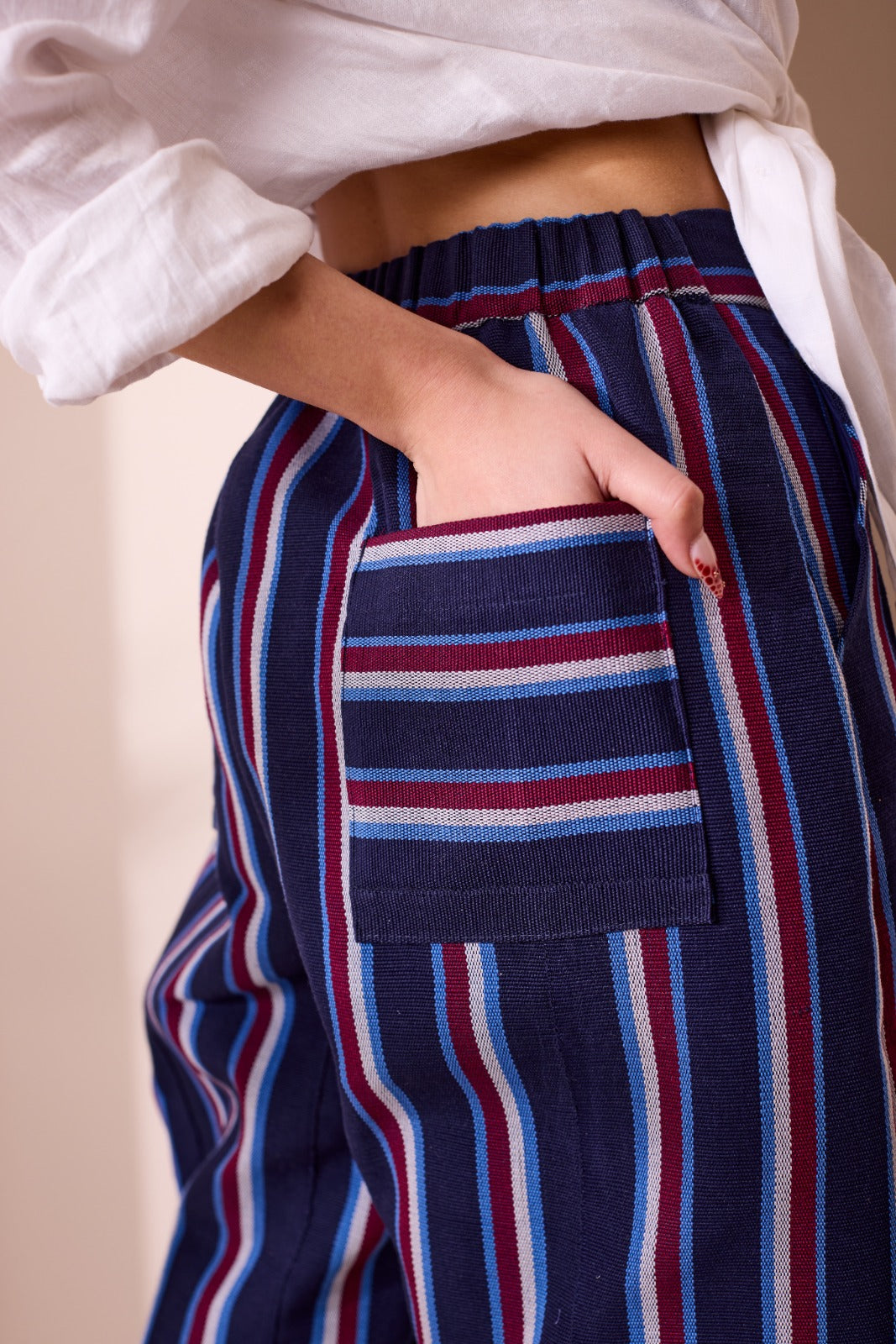 Sẹ́yí Indigo Barrel Trousers