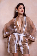 Tani Aso-Oke & Organza Robe Set