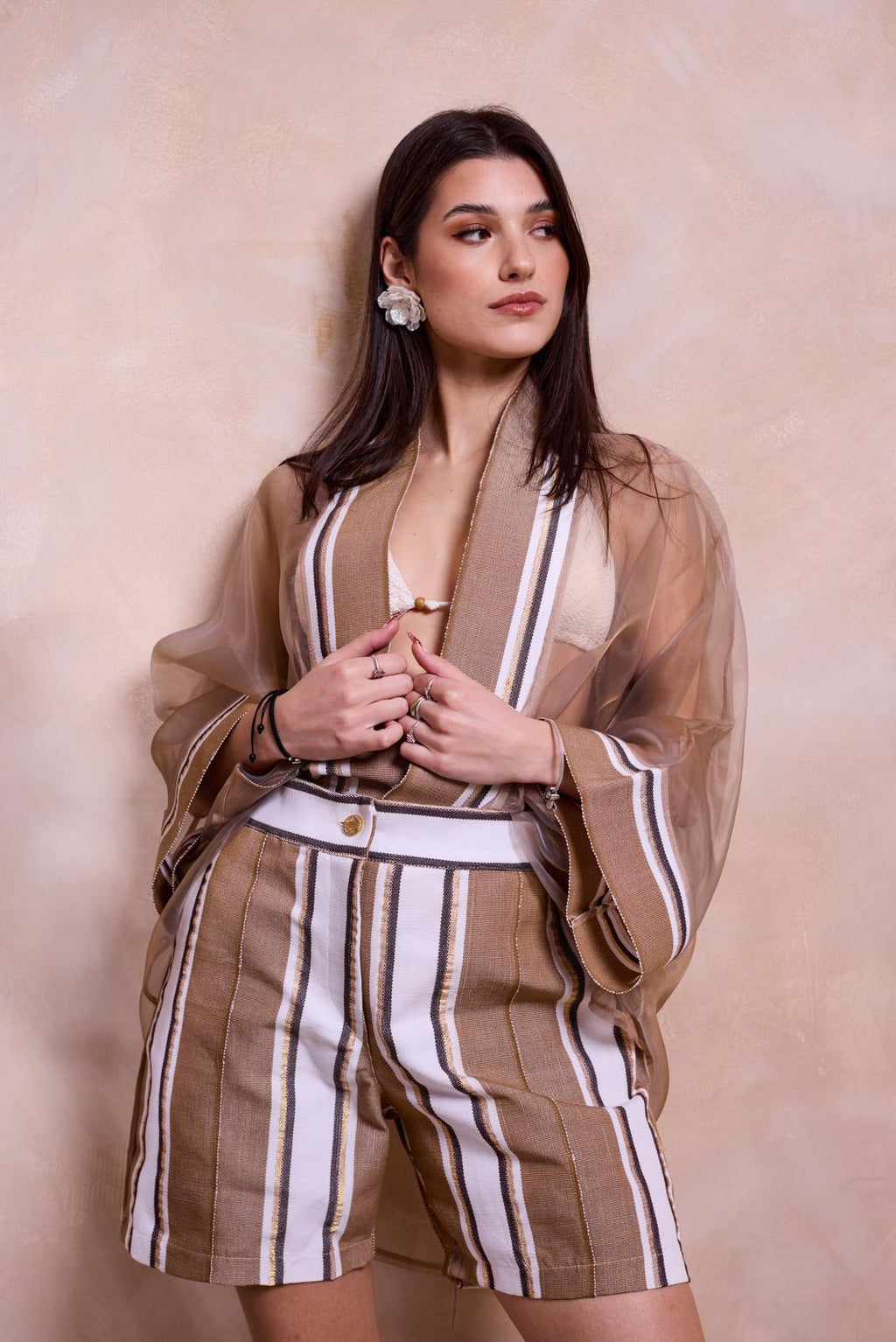 Tani Aso-Oke & Organza Robe Set