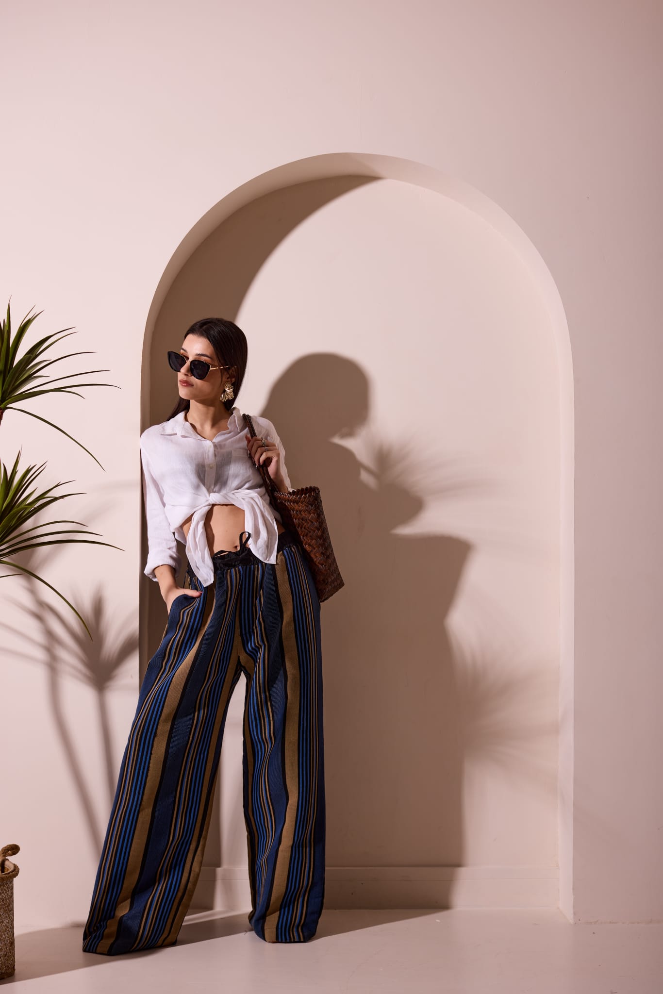 Tóbi Wide-Leg Aso-Oke Trousers