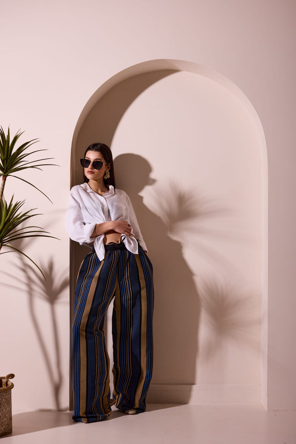 Tóbi Wide-Leg Aso-Oke Trousers