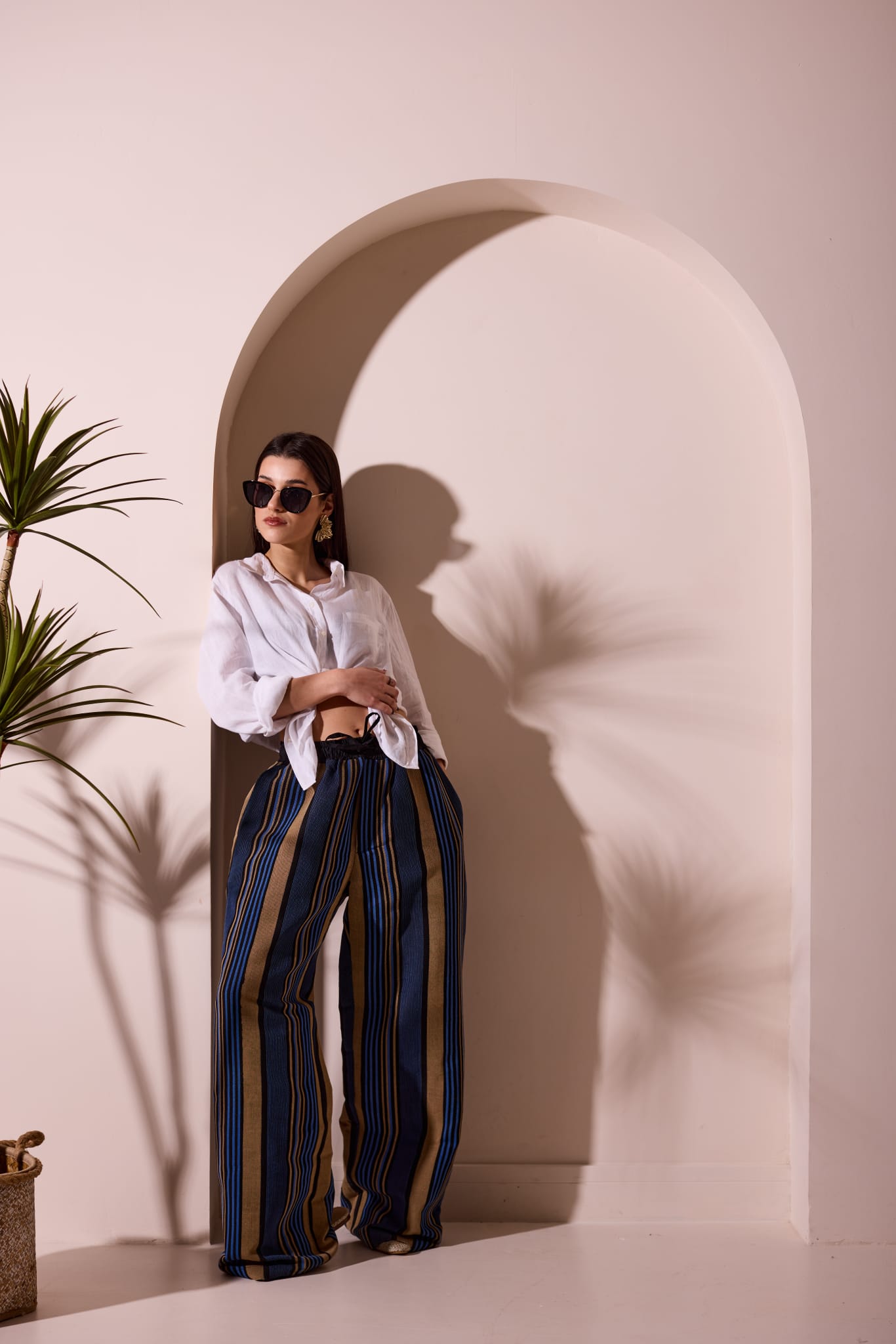 Tóbi Wide-Leg Aso-Oke Trousers