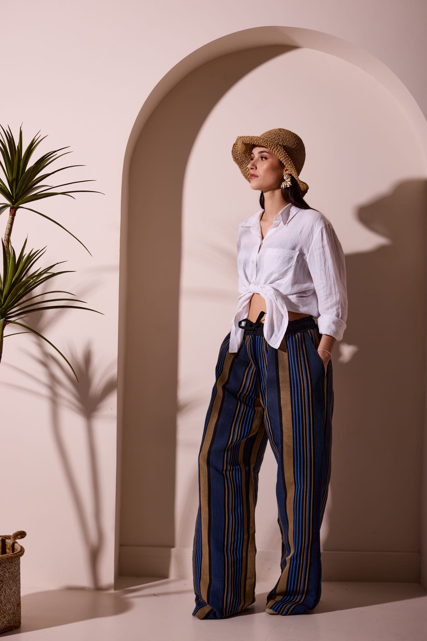 Tóbi Wide-Leg Aso-Oke Trousers
