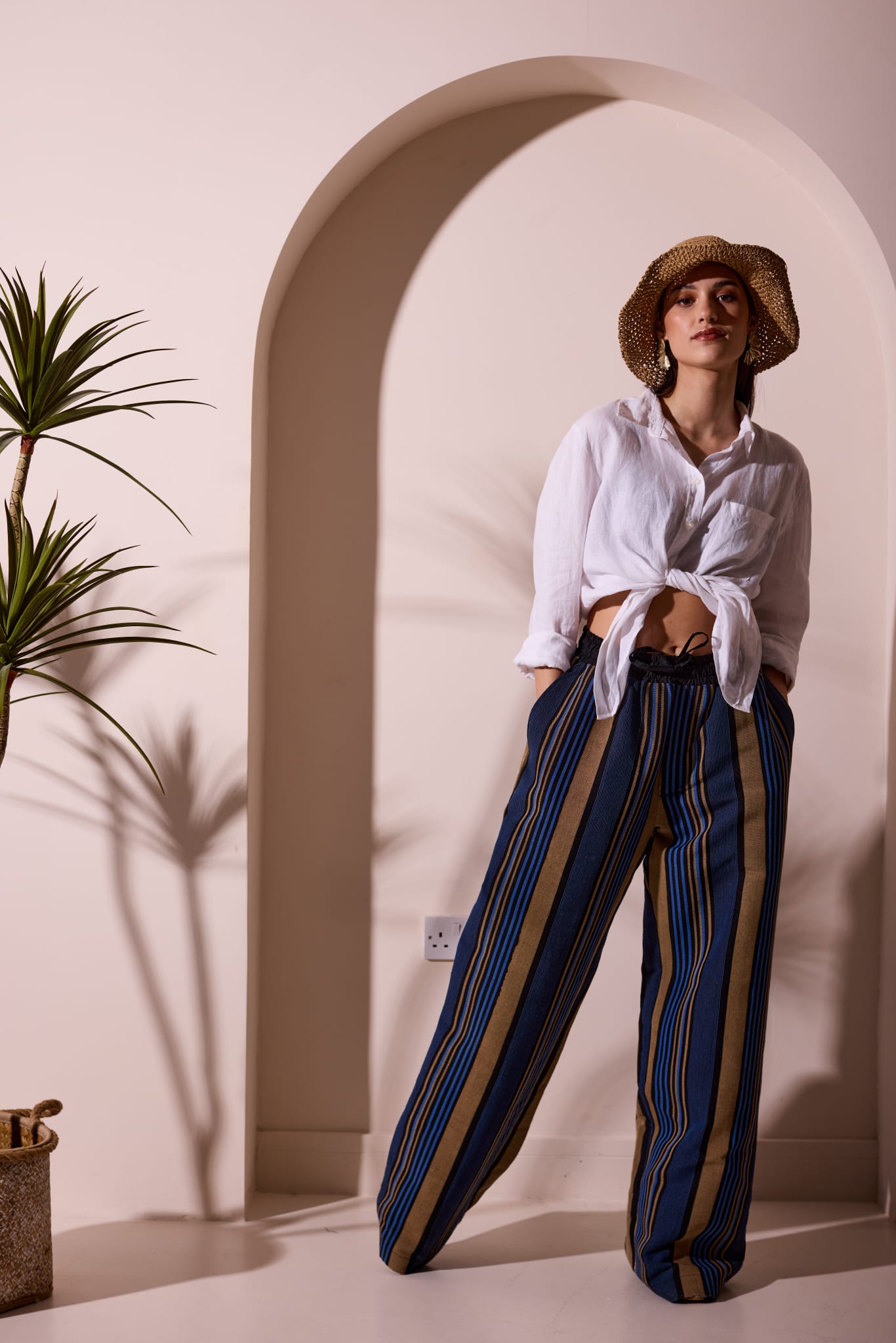 Tóbi Wide-Leg Aso-Oke Trousers